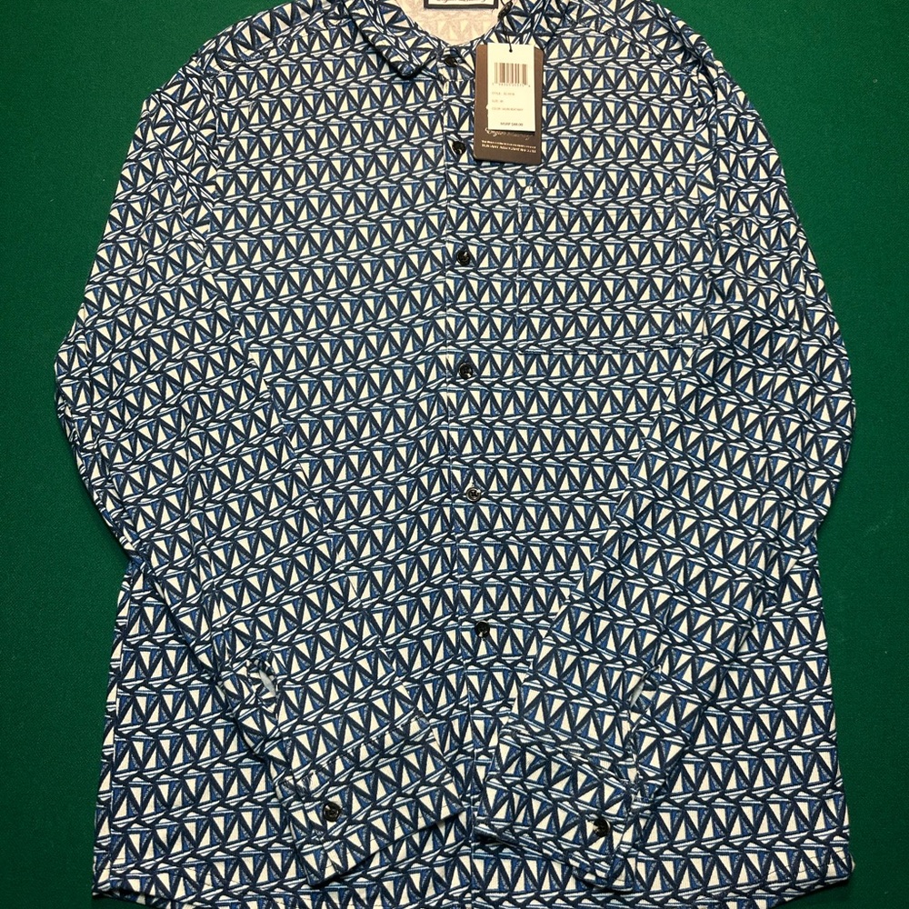 English Laundry Sailing Boat Navy Dress Shirt